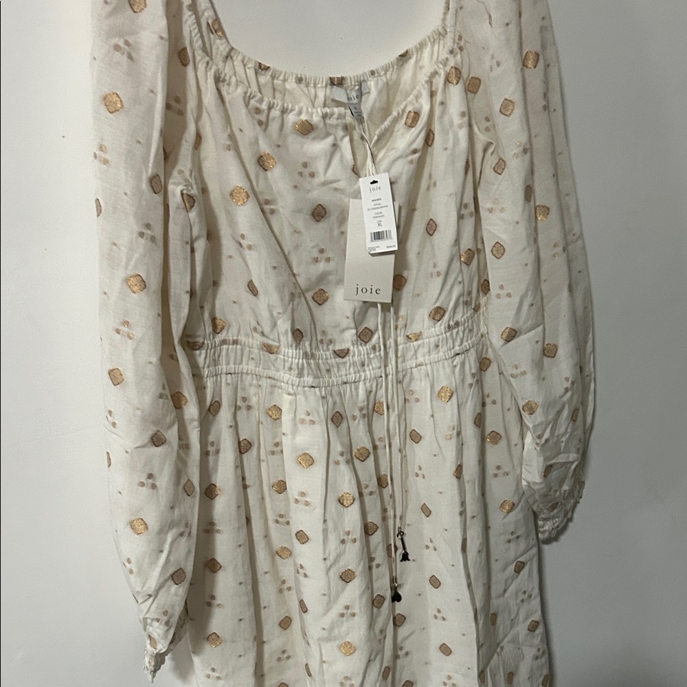 Joie White and Gold Patterned Dress - Picture 4 of 12
